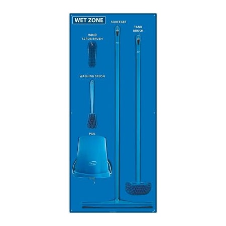 National Marker Co National Marker Wet Zone Shadow Board Combo Kit, Blue/Black, 68 X 30, Pro Series Acrylic - SBK116FG
